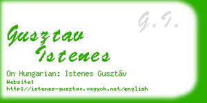gusztav istenes business card